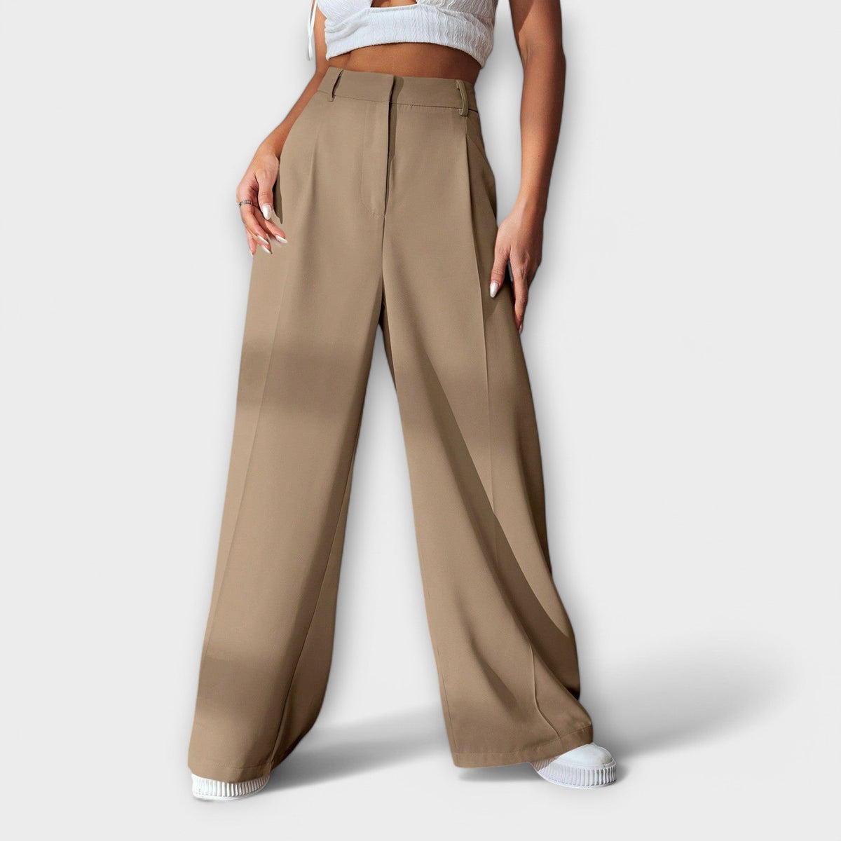 Rilena – pantalon tissé taille haute